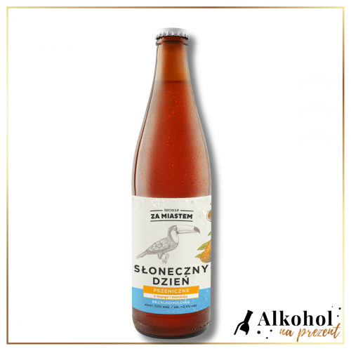PIWO BEZALKOHOLOWE SŁONECZNY DZIEŃ PSZENICZNE BROWAR ZA MIASTEM 0.5L