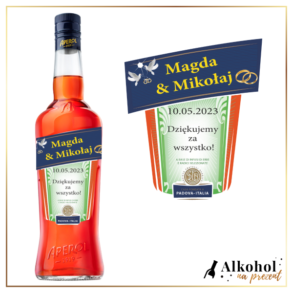 PODZIĘKOWANIA ŚLUBNE APEROL - PREZENT NA PODZIĘKOWANIA