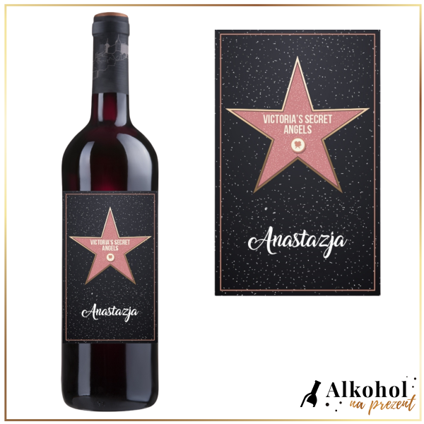 ALEJA GWIAZD HOLLYWOOD WINO CZERWONE