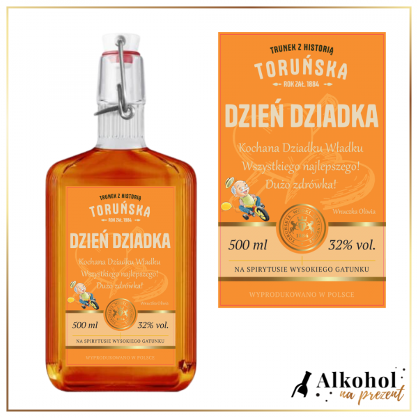 DZIEŃ DZIADKA WÓDKA TORUŃSKA PIERNIKOWA - WÓDKA NA PREZENT