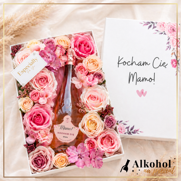 DZIEŃ MAMY FREIXENET ROSE ROYAL WE FLOWERBOX - ZESTAW PREZENTOWY DLA MAMY