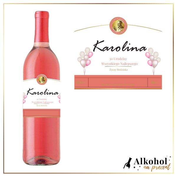 URODZINOWE WINO CARLO ROSSI PINK MOSCATO - PREZENT NA 30 URODZINY