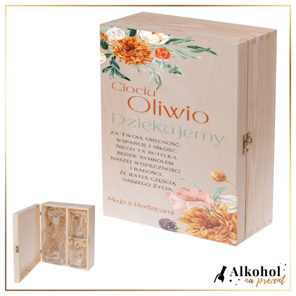 DZIĘKUJEMY CIOCIU PERSONALIZOWANA SKRZYNKA - PREZENT DLA CHRZESTNEJ