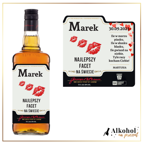 USTA-NAJLEPSZY FACET NA ŚWIECIE JIM BEAM WHITE - PREZENT DLA MĘŻCZYZNY