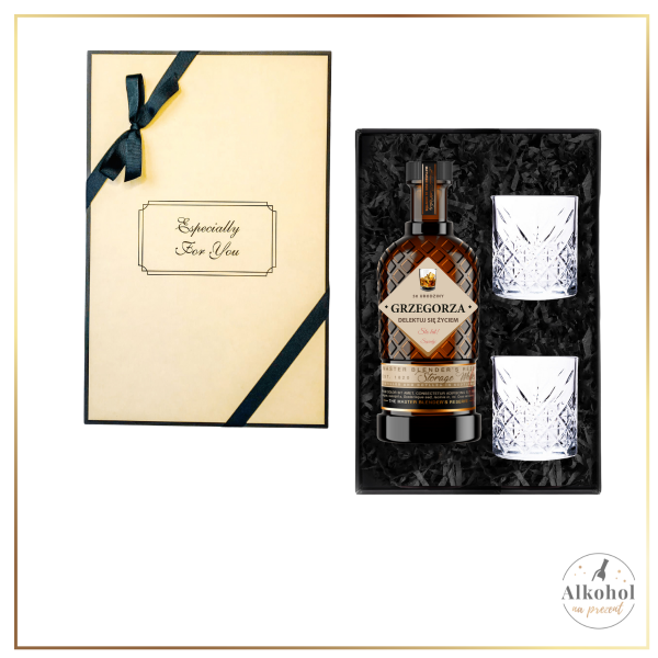 DELEKTUJ SIĘ ŻYCIEM STORAGE WHISKY + SZKLANKI DRINKÓWKI DO WHISKY