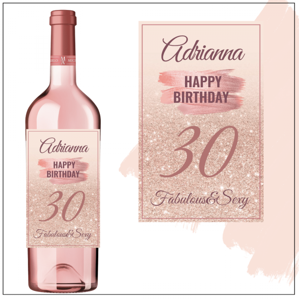 BIRTHDAY GIRL WINO MICHELANGELO ROSE - PREZENT NA URODZINY