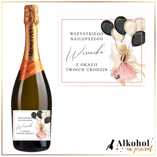 DZIEWCZYNA Z BALONAMI PROSECCO MIONETTO D.O.C. TREVISO