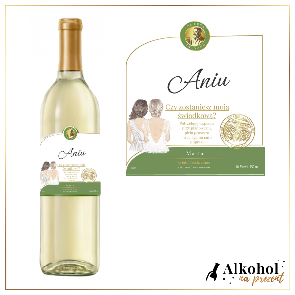 ŚWIADKOWA WINO CARLO ROSSI WHITE - PREZENT DLA ŚWIADKOWEJ