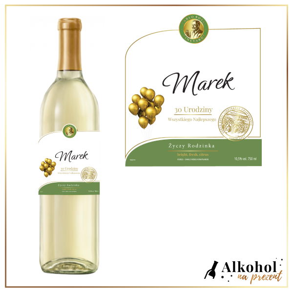 URODZINOWE WINO CARLO ROSSI WHITE - PREZENT URODZINOWY
