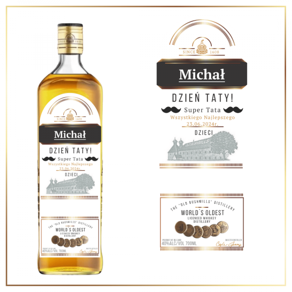 DZIEŃ TATY WHISKEY BUSHMILLS ORIGINAL - PREZENT NA DZIEŃ TATY