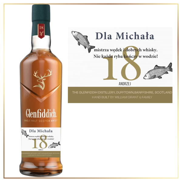 WĘDKARZ WHISKY GLENFIDDICH 18YO - PREZENT DLA WĘDKARZA