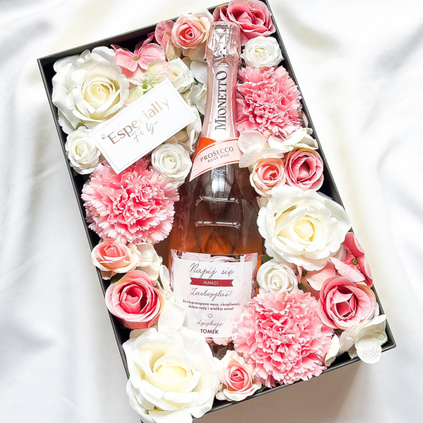 NAPIJ SIĘ MAMO MIONETTO ROSÉ FLOWER BOX
