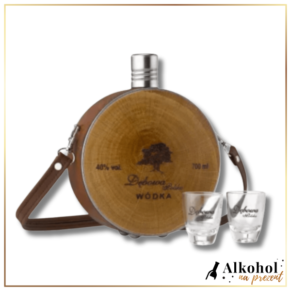 WÓDKA DĘBOWA POLSKA BUKŁAK 0.7L + 2 KIELISZKI