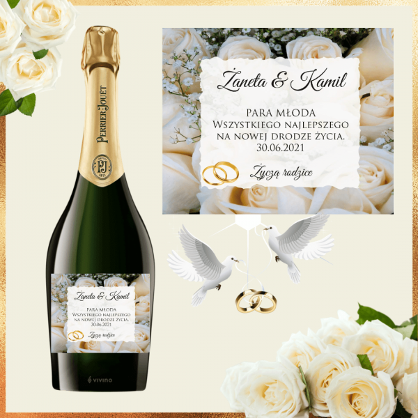 PARA MŁODA BIAŁE RÓŻE SZAMPAN PERRIER JOUET GRAND BRUT