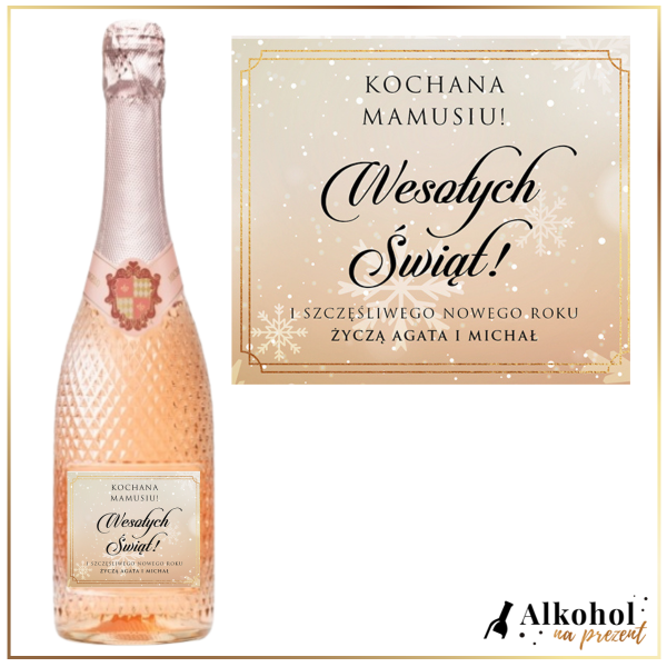 ŚWIĄTECZNA DIAMENTOWA BUTELKA MICHELANGELO SPUMANTE ROSE