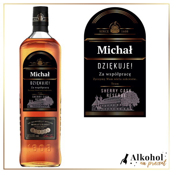 PODZIĘKOWANIA WHISKEY BUSHMILLS BLACK BUSH - PREZENT NA PODZIĘKOWANIA