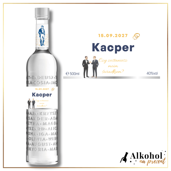 ŚWIADEK WÓDKA PAN TADEUSZ - PREZENT DLA ŚWIADKA