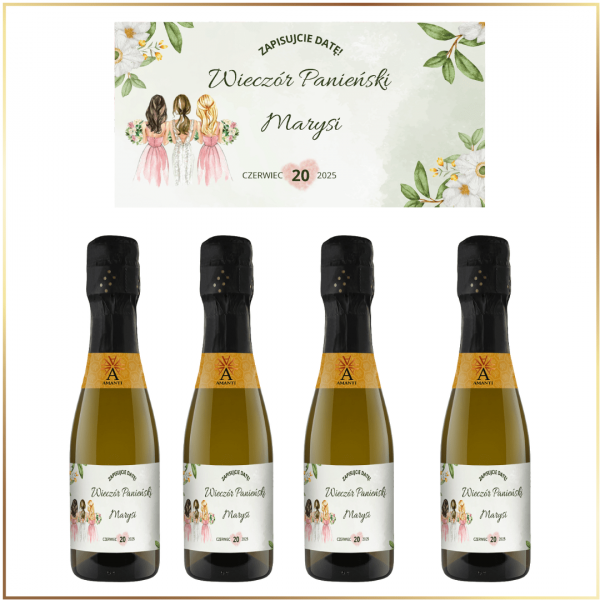 DWIE DRUHNY MINI PROSECCO AMANTI - BOX TEAM BRIDE