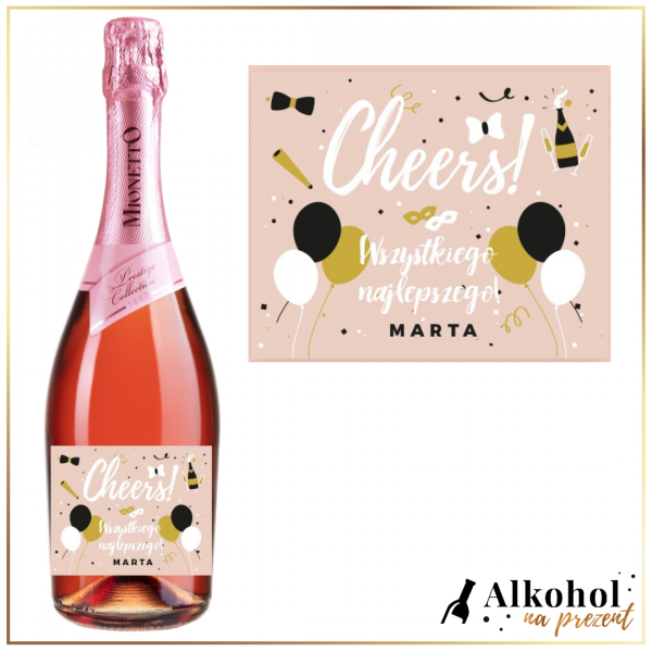 CHEERS! PROSECCO MIONETTO ROSÉ-PREZENT DLA DZIEWCZYNY