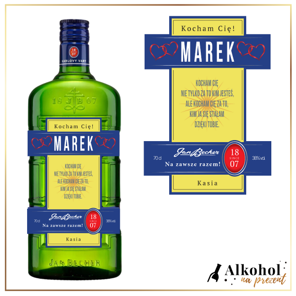 MIŁOSNY LIKIER ZIOŁOWY BECHEROVKA - PREZENT NA WALENTYNKI