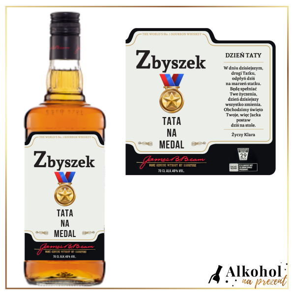 SUPER TATA NA MEDAL JIM BEAM WHITE - PREZENT DLA TATY