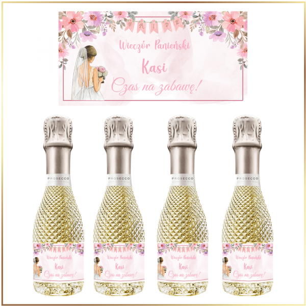 BRIDE PANNA MŁODA MINI PROSECCO FREIXENET - PAKIET NA WIECZÓR PANIEŃSKI