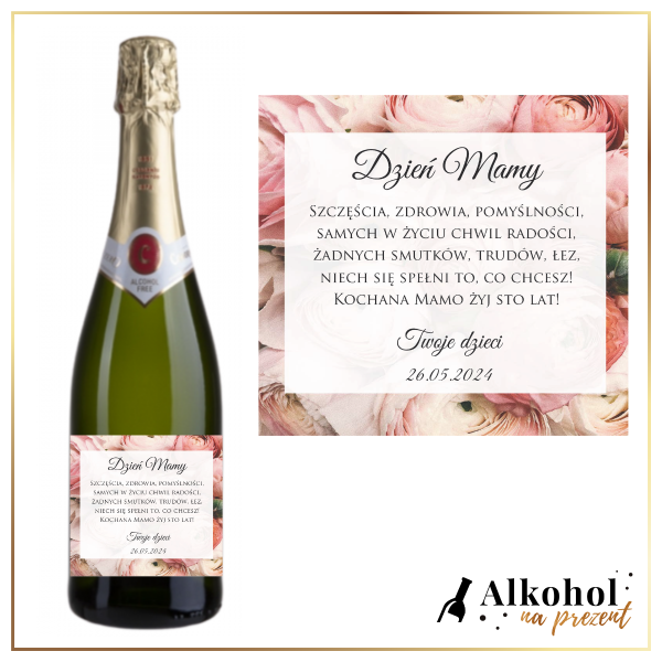 PREZENT NA DZIEŃ MAMY PIWONIE BEZALKOHOLOWE WINO MUSUJĄCE CODORNIU ZERO