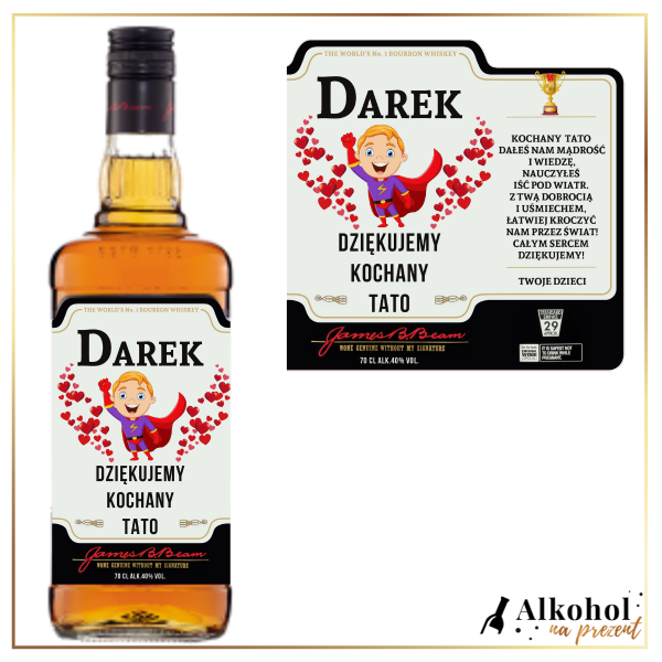 DZIĘKUJEMY KOCHANY TATO JIM BEAM WHITE - PODZIĘKOWANIA DLA TATY