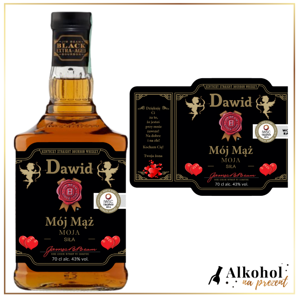 MÓJ MĄŻ MOJA SIŁA JIM BEAM BLACK-CIEKAWY PREZENT DLA MĘŻA