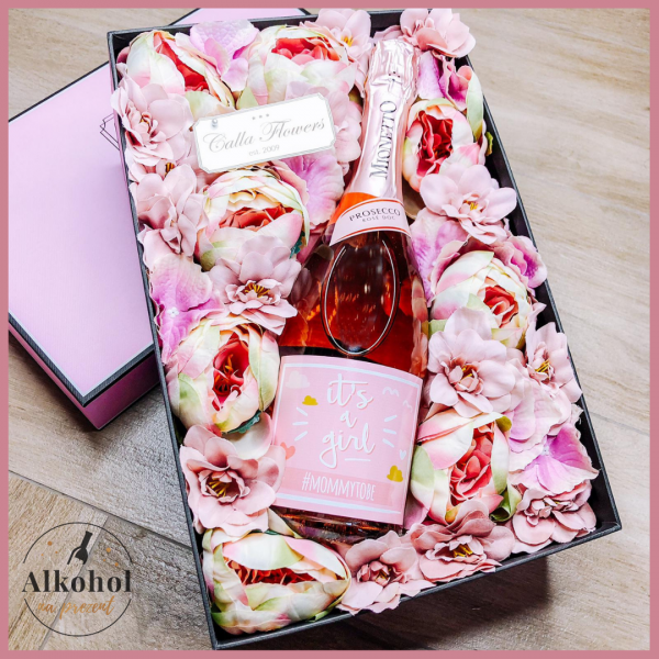 IT'S A GIRL MIONETTO ROSE FLOWER BOX BY CALLA