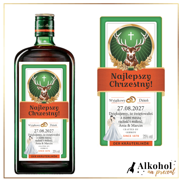 CHRZESTNY LIKIER JAGERMEISTER - PREZENT DLA CHRZESTNEGO