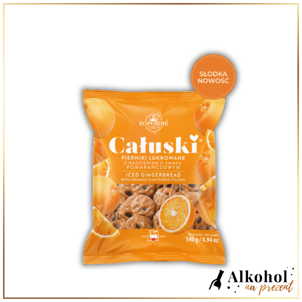 CAŁUSKI LUKROWANE Z NADZIENIEM O SMAKU POMARAŃCZOWYM 140G