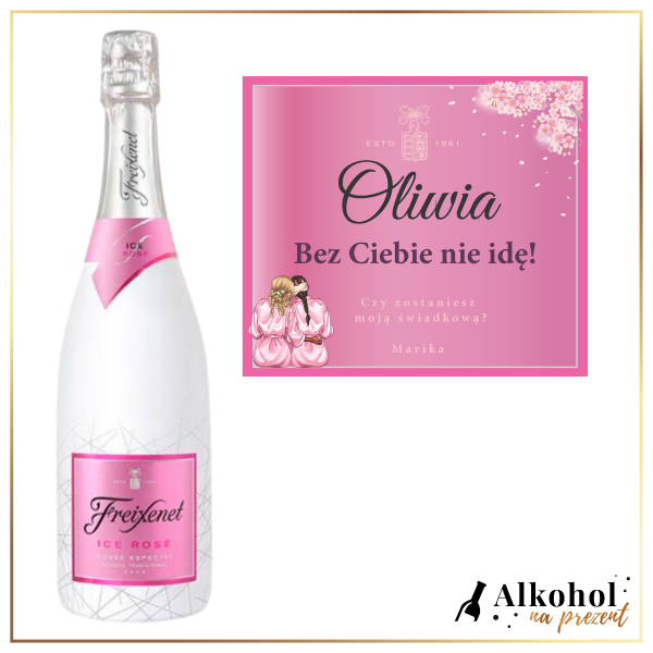 ŚWIADKOWA FREIXENET ICE ROSE - PREZENT DLA ŚWIADKOWEJ