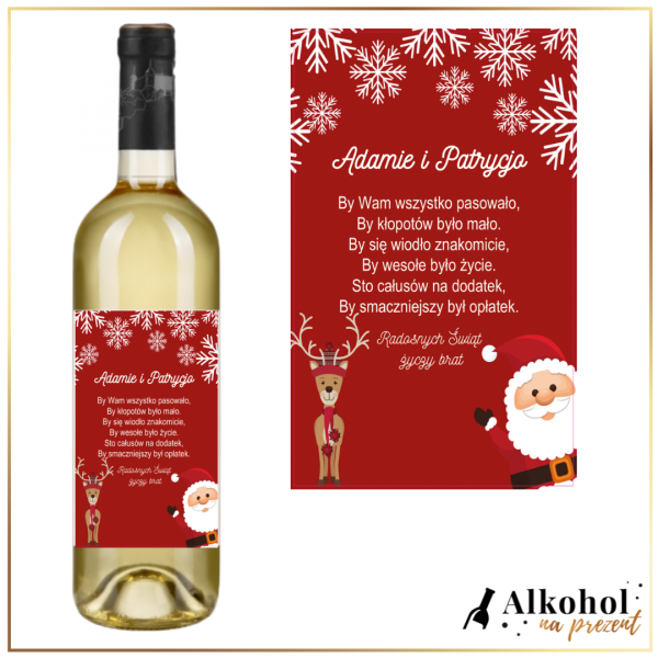 RENIFER MIKOŁAJA WINO BIAŁE