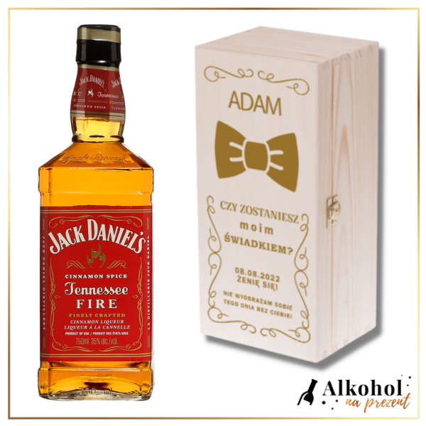 ZOSTANIESZ MOIM ŚWIADKIEM? JACK DANIEL'S FIRE + DREWNIANA SKRZYNKA Z TEKSTEM