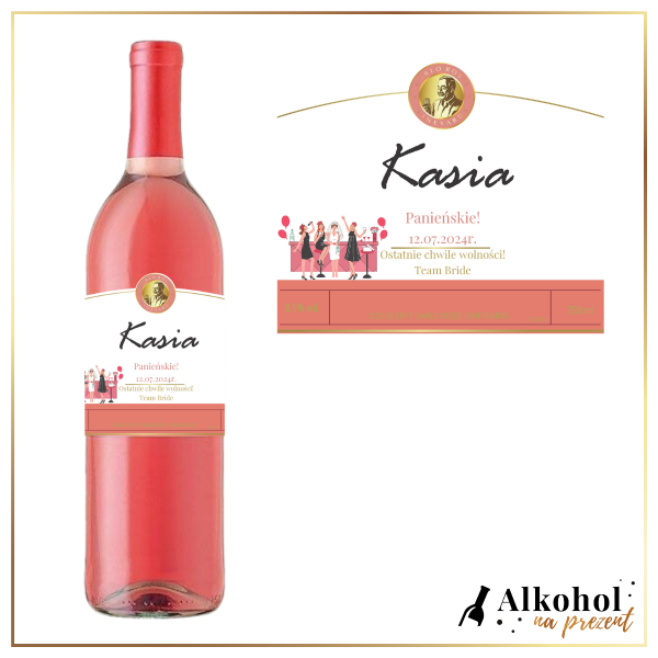WIECZÓR PANIEŃSKI WINO CARLO ROSSI PINK MOSCATO - PREZENT DLA PRZYSZŁEJ PANNY MŁODEJ
