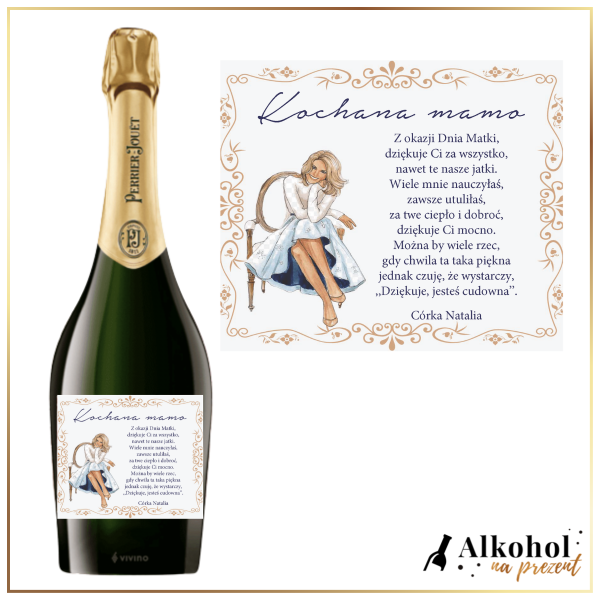 PIĘKNA KOBIETA SZAMPAN PERRIER JOUET GRAND BRUT