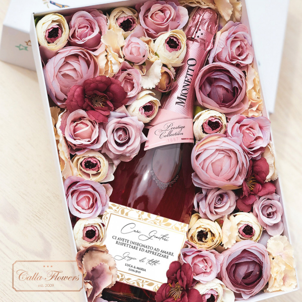 PODZIĘKOWANIA MIONETTO ROSÉ FLOWER BOX BY CALLA