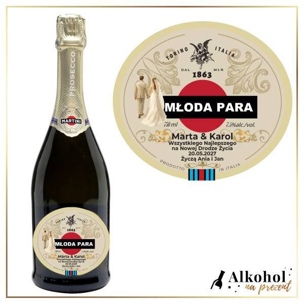 ŚLUBNE MARTINI PROSECCO - PREZENT DLA PARY MŁODEJ