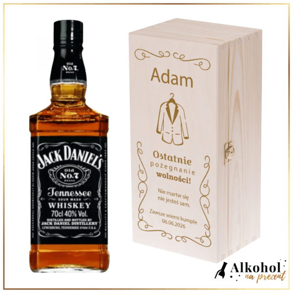 KAWALERSKI JACK DANIEL'S W SKRZYNCE Z NADRUKIEM - PREZENT NA WIECZÓR KAWALERSKI