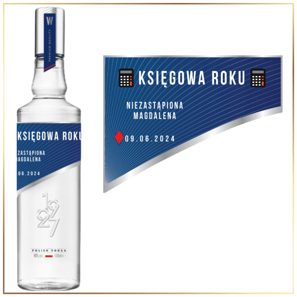 KSIĘGOWA ROKU WÓDKA WYBOROWA - PREZENT DLA KSIĘGOWEJ