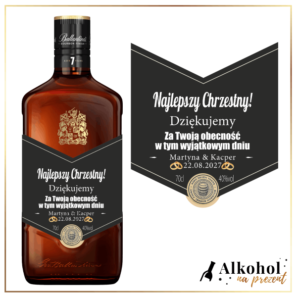 CHRZESTNY BALLANTINE'S 7-LETNI - PREZENT NA PODZIĘKOWANIA DLA CHRZESTNEGO