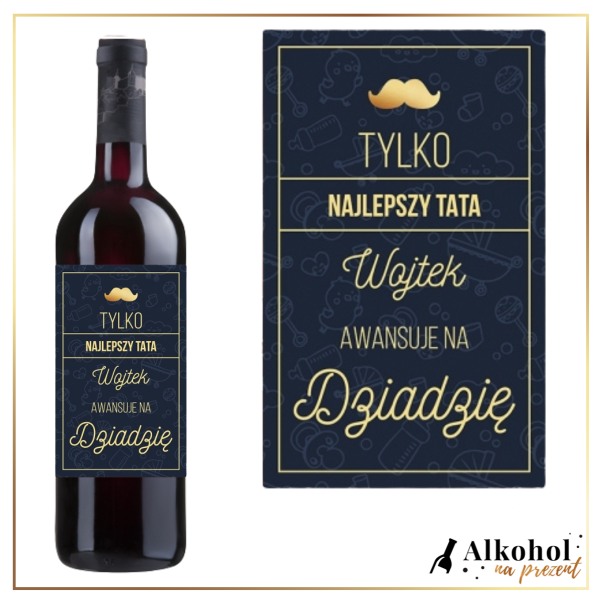 DZIADEK WINO CZERWONE-FAJNY PREZENT DLA DZIADKA