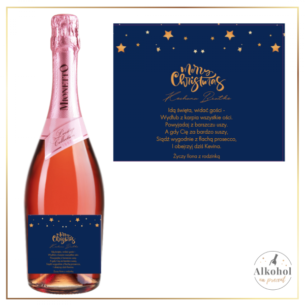 MERRY CHRISTMAS GWIAZDKI MIONETTO ROSE