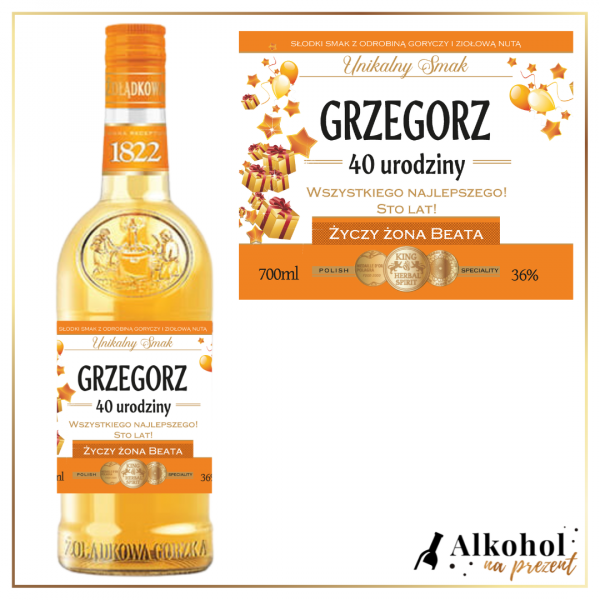 URODZINOWE PREZENTY ŻOŁĄDKOWA GORZKA