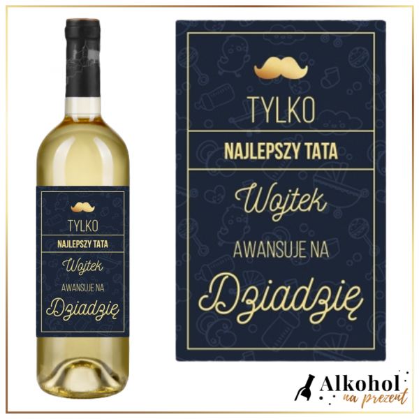 KREATYWNY PREZENT DLA DZIADKA WINO BIAŁE