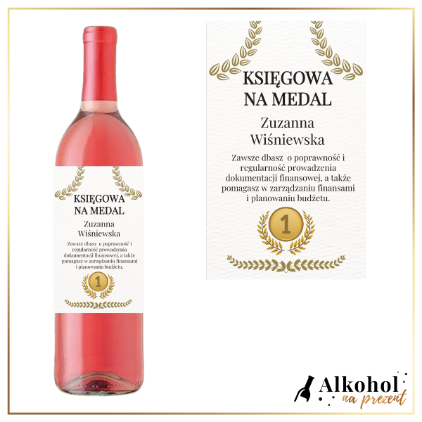 KSIĘGOWA NA MEDAL CARLO ROSSI PINK MOSCATO - PREZENT DLA KSIĘGOWEJ