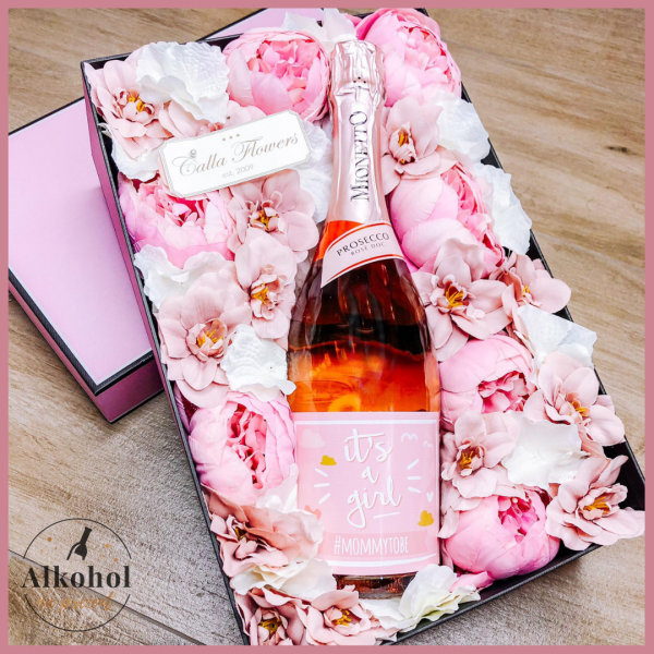 IT'S A GIRL MIONETTO ROSE FLOWER BOX BY CALLA