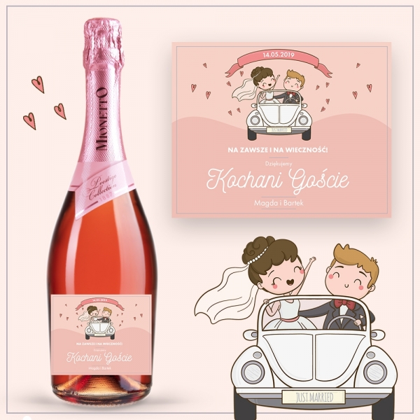 JUST MARRIED PROSECCO MIONETTO ROSÉ