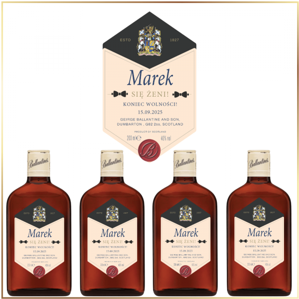 WIECZÓR KAWALERSKI MINI BALLANTINE'S - PREZENT NA WIECZÓR KAWALERSKI